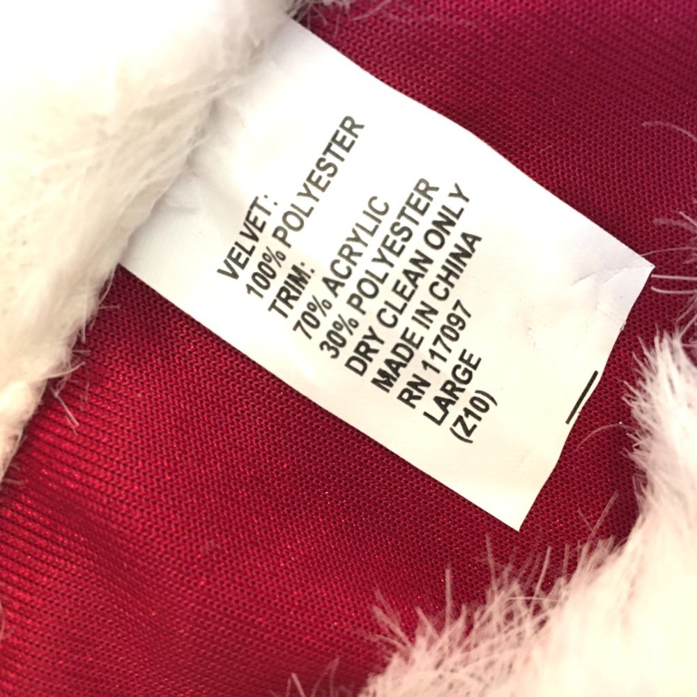 Halco Santa Claus Professional 6 Pc Velveteen Costume  #6591 + #6596 NWOT - Picture 11 of 12